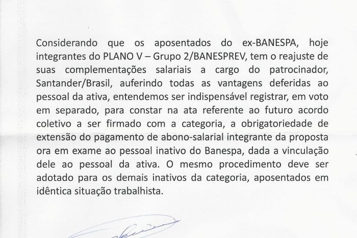 Campanha: CNAB/Afubesp registram voto em separado na assembleia