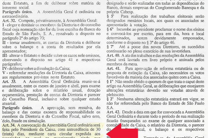 Cabesp convoca para prestação de contas, mas falha na comunicação