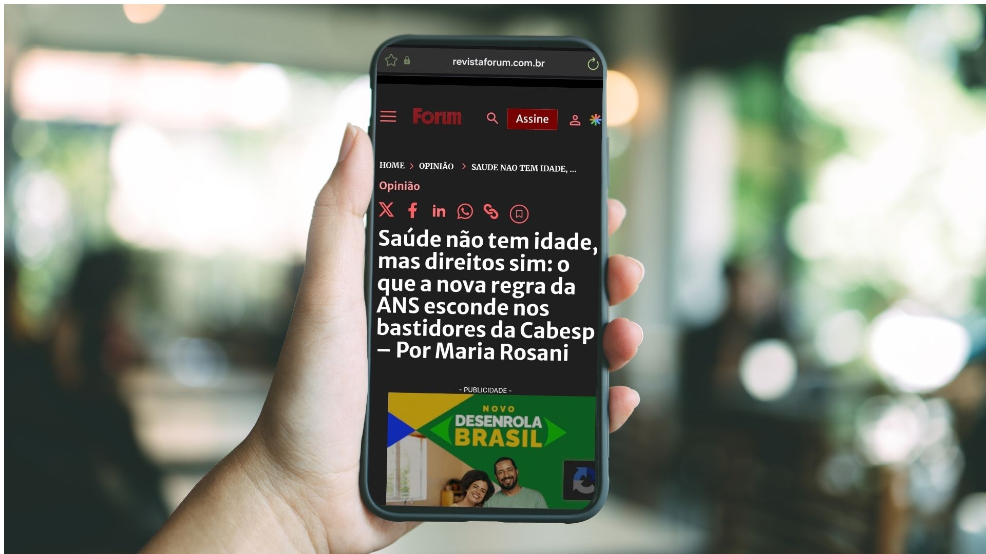 Artigo na Revista Fórum, assinado pela presidenta da Afubesp, expõe situação na Cabesp